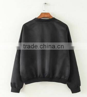 Runwaylover EY1047C Europe Style 2017 ladies Fashion Letter Printed Baseball Jacket