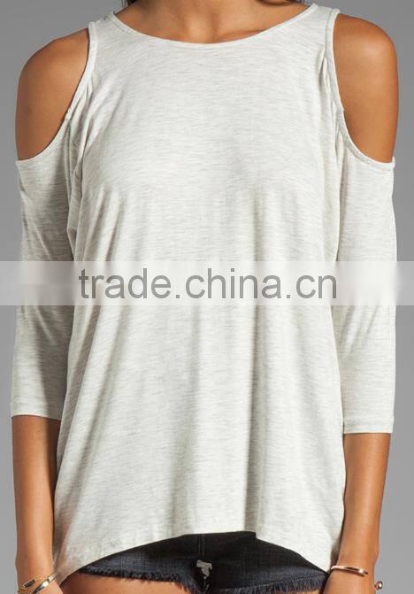 Classic Slub Open Shoulder Tee