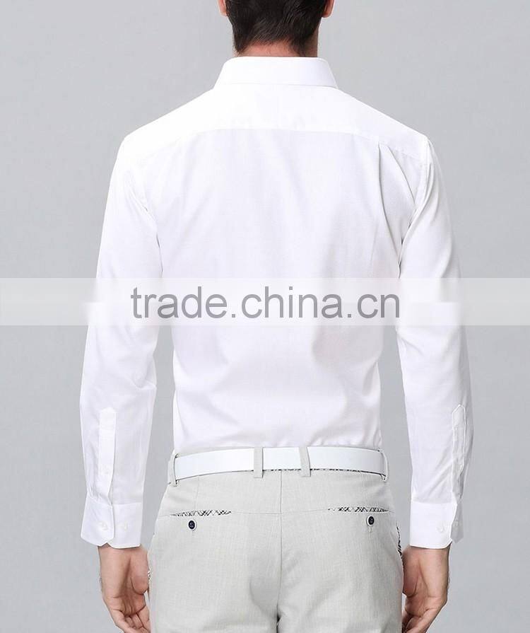 Wholesale pure cotton white shirts for men stylish quality men office shirts