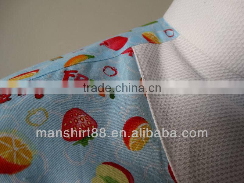 2017 superbly design fruit print french cuff washed marcella tuxedo shirt