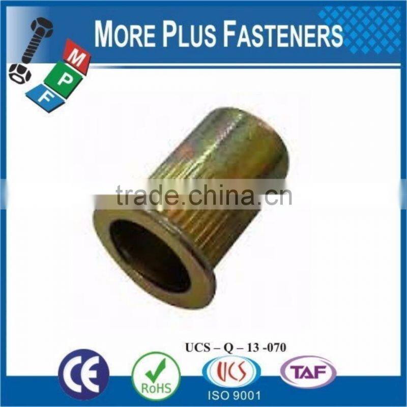 Made in Taiwan Stainless Steel Bright Brass Antique Brass Rivet Nut