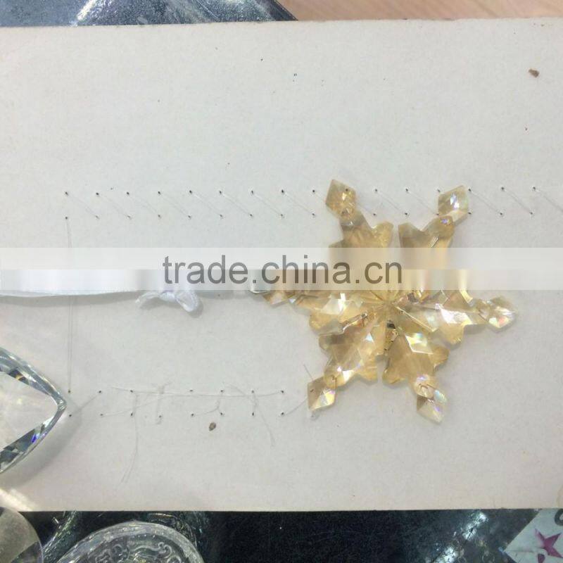 Crystal Snowflake Christmas Ornaments For Hanging Decoration
