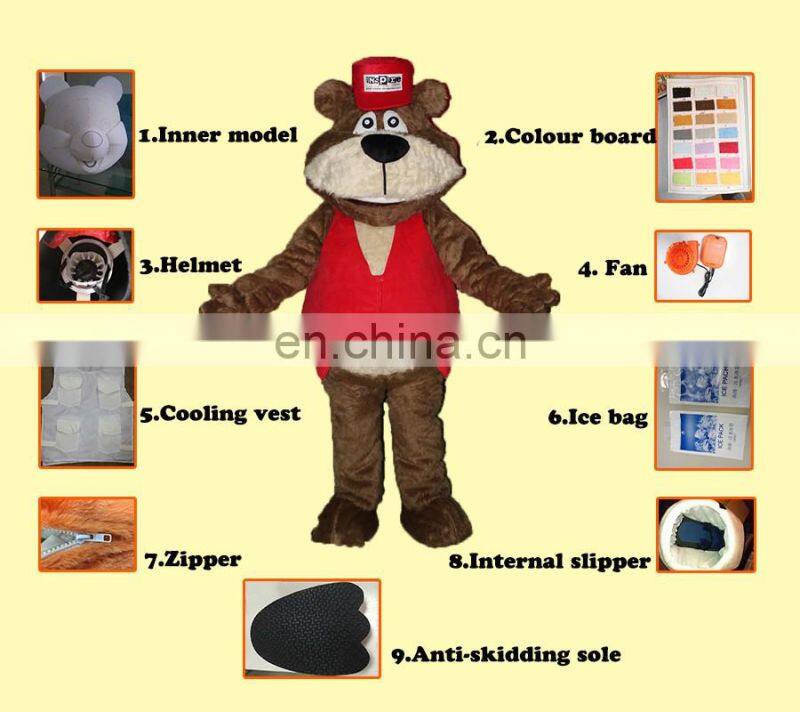 2016 hot selling funny mascot costume cartoon inflatable bird costume