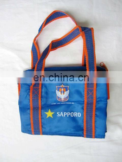 Custom made red non woven shopping bag words print handled bag