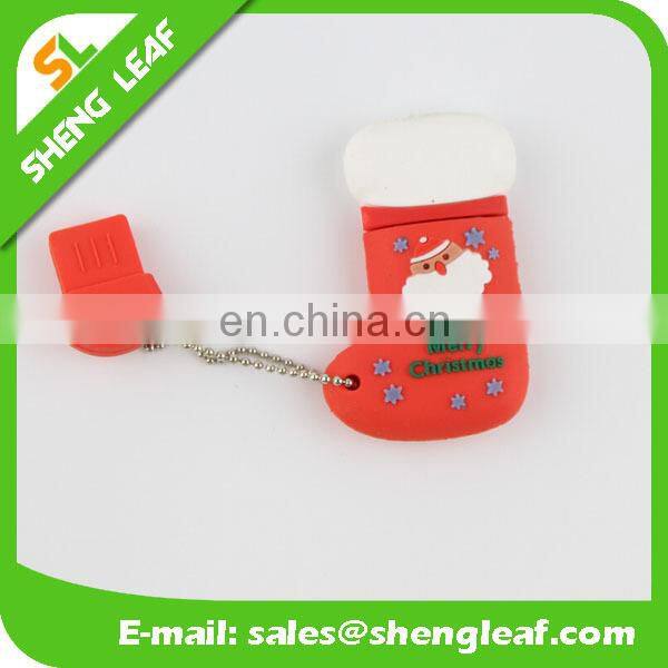Soft rubber customized Christmas snowman usb flash drive for promotion