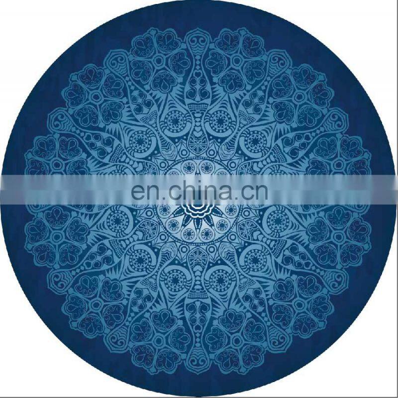 Top quality round suede natural rubber yoga mat