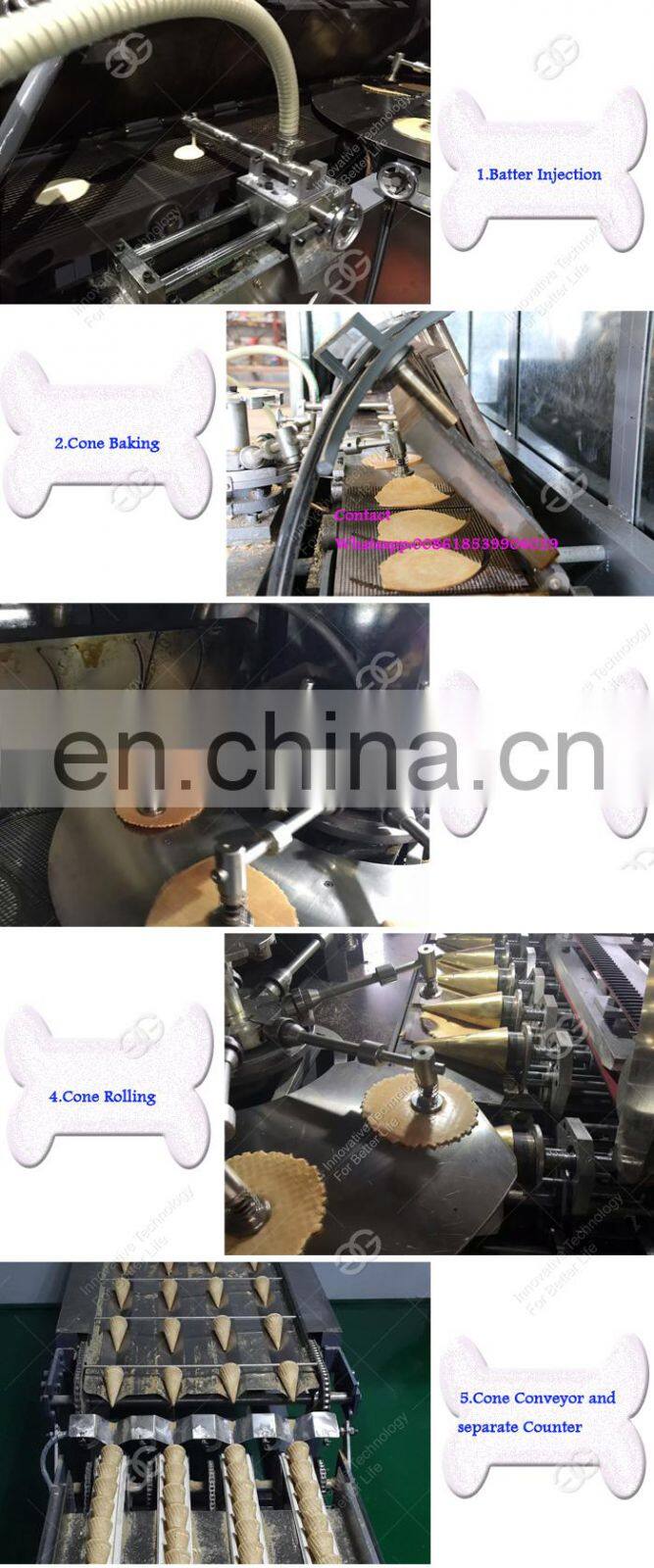 Factory Price Commercial Rolled Sugar Biscuit Automatic Ice Cream Cone Machine For Sale