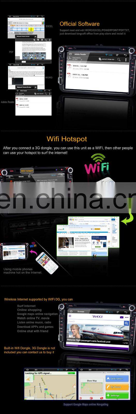 Hot sale android 2 DIN car radio with navigation China