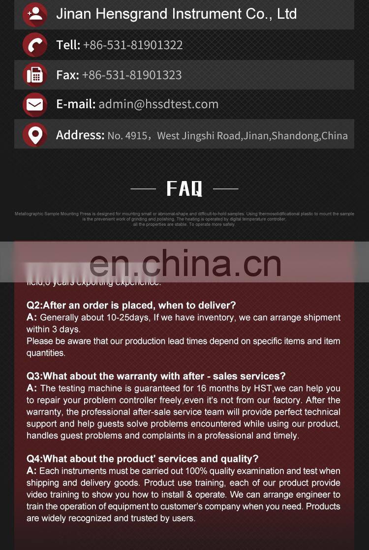 ZXQ-5 Automatic Metallographic Specimen Mounting Presses Machine