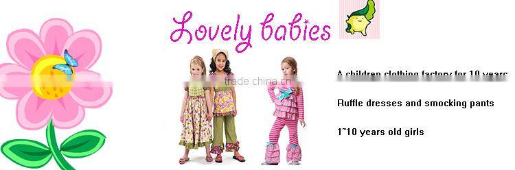 custom children clothes high quality flower fashion cotton top dress