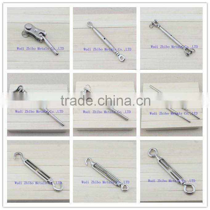Wholesale Price Stainless steel EU type rigging hardware hook eye jaw turnbuckle MM4-MM20