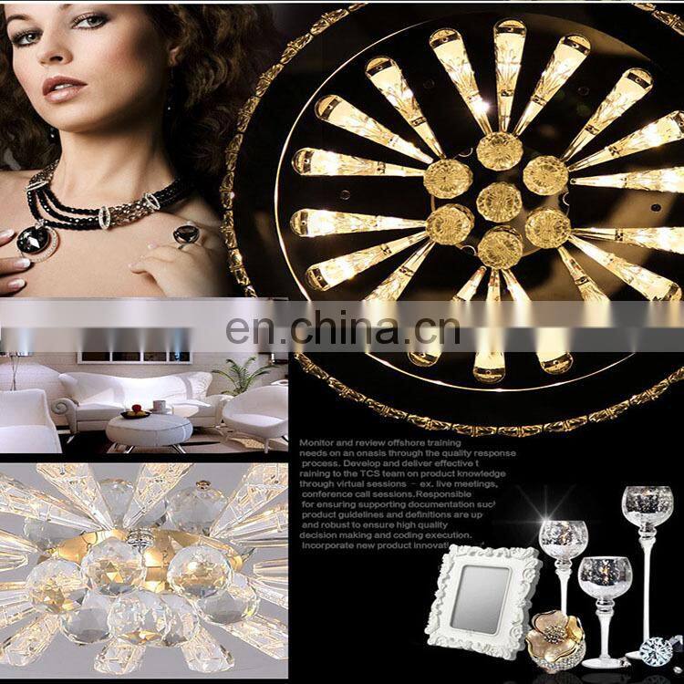 Popular fashion crystal round led lights for study room
