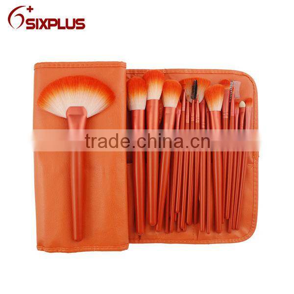 24 pcs new arrival orange professional makeup brush set / face makeup brush / eyebrow makeup brush
