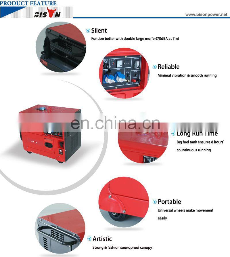 Hot Sale BS6500DSE 5KW 418CC Electric Start Power Portable Generator Silent Diesel Generator