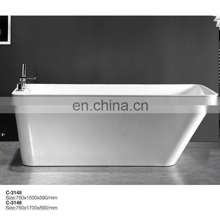 Proway Bathtub indoor Freestanding tub bathtub shaped bowl, GF-3145/3146 acrylic bathtub mold