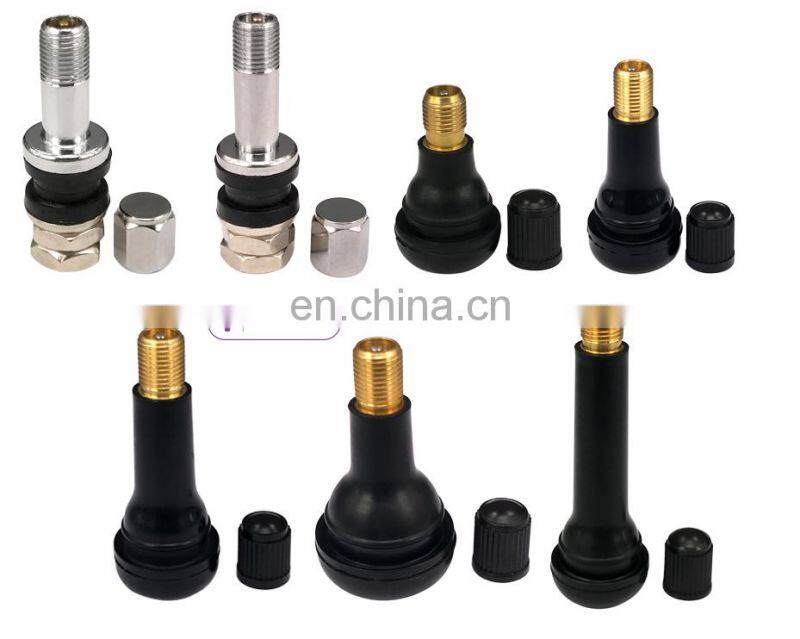 TR413 Tire Rubber  Valve Stem tubeless tire valve nozzles For Bus Vacuum Tire Use