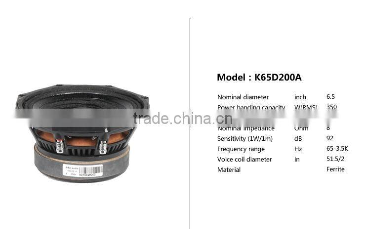 Trade assurance, dual 6.5 inch 2-way passive line array speaker system, mini line array