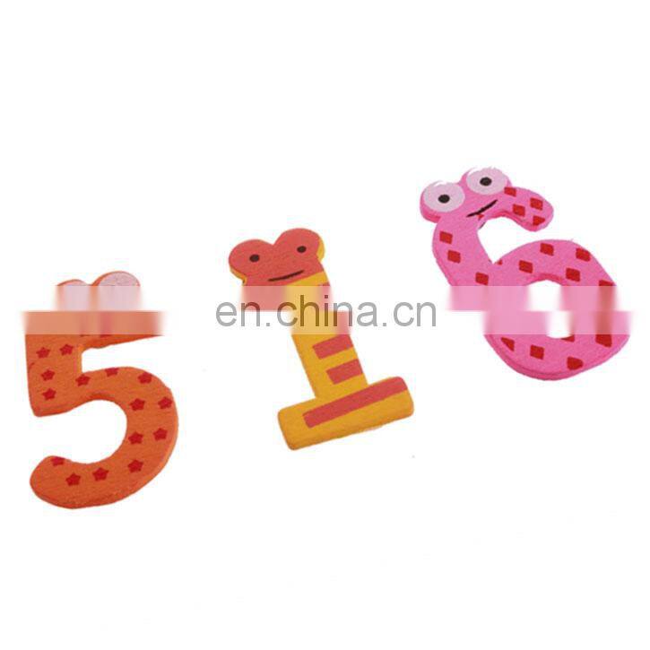 X mas Gift Set 10 Number Wooden Souvenir Fridge Magnet Education Learn Cute Kid Baby Toy 3D Fridge Magnet