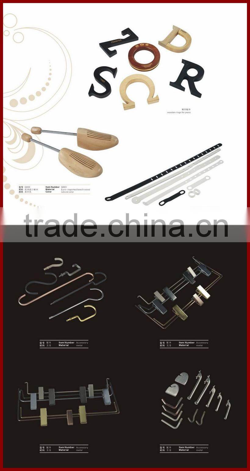 Black wood hangers and pants hanger with custom logo