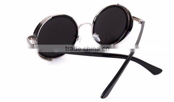 hot selling unisex fashion retro classic metal frame small round sunglasses eyewear