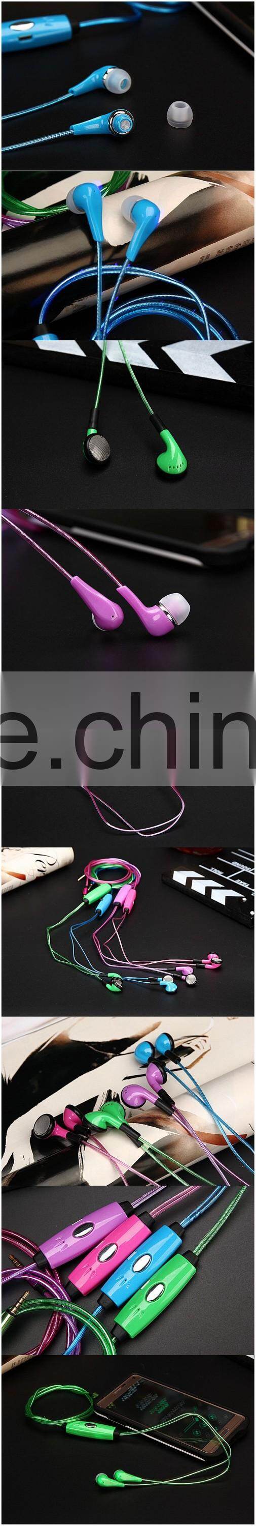 China manufacturer high quality Light earphones,Visible EL Flowing light earphones