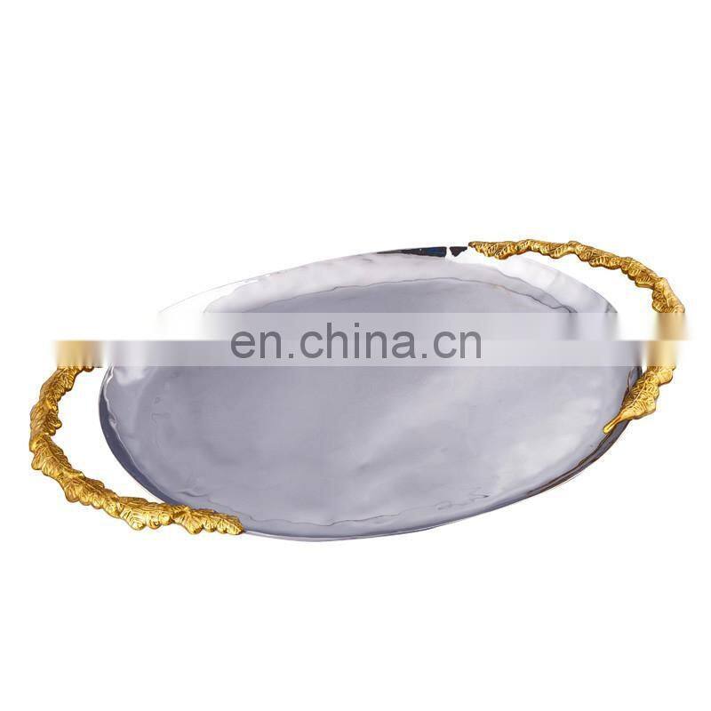 metal handmade mirror fancy trays