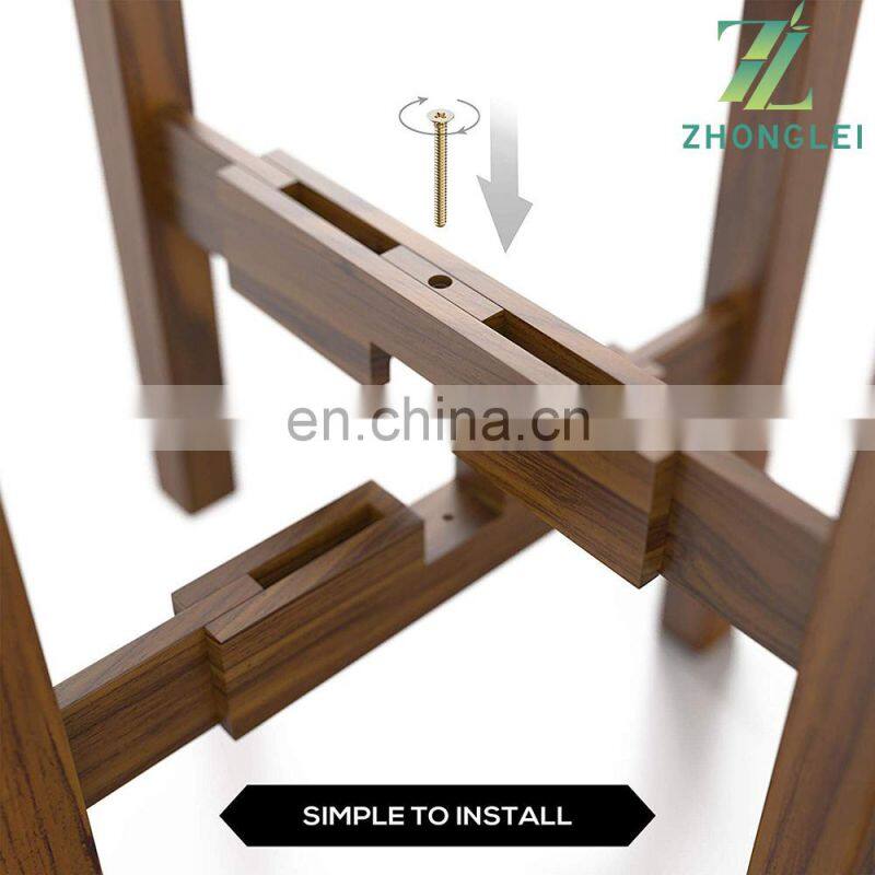 Mid Century Wooden Plant Stand Adjustable Modern Indoor Plant Holder Planter Fits Medium Large Pots Sizes 8 9 10 11 12 inch