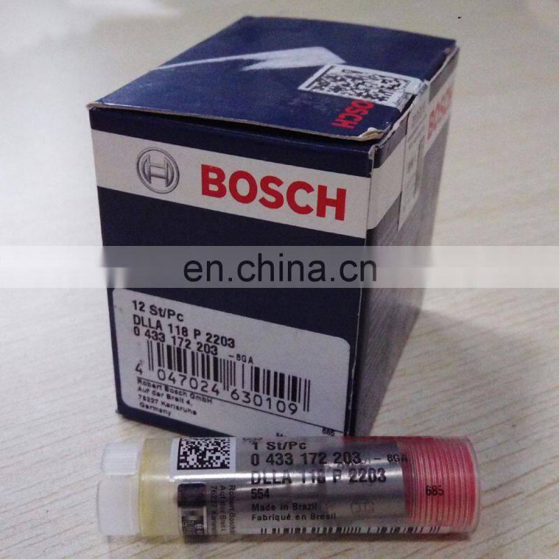 Auto engine parts nozzle DLLA118P2203 0433172203 for injector 0445120029,0445120125,0445120236