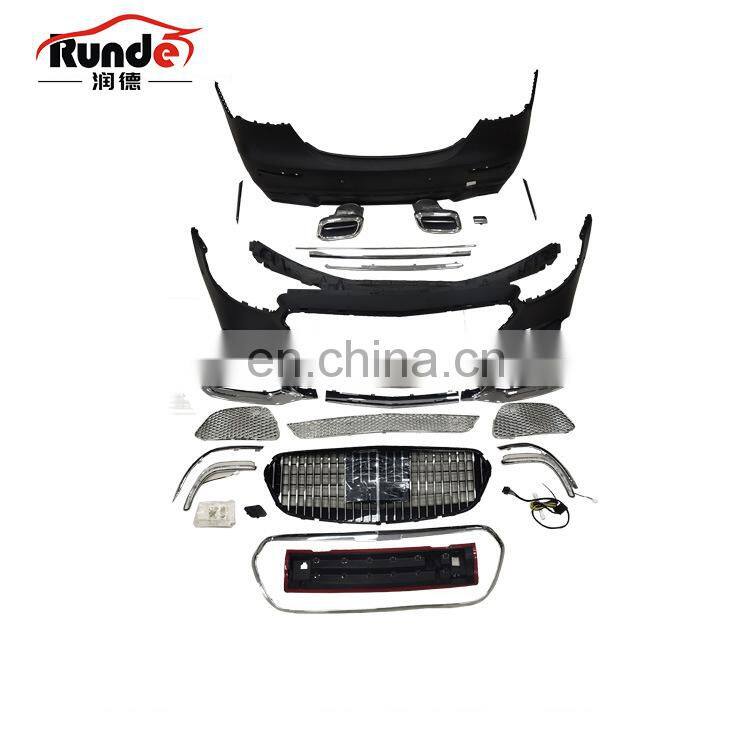 Runde Hight Quality For W213 Mercedes-Benz E-Class Upgrade To Maybach Body Kit Front Rear Bumper Exhaust Fog Lamp Frame Grille