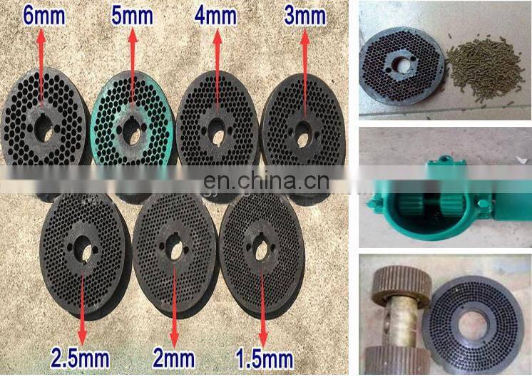 Grass Rice Husk Leaf Corn Stalk Flat Die Wood Pellet Mill With Diesel Motor