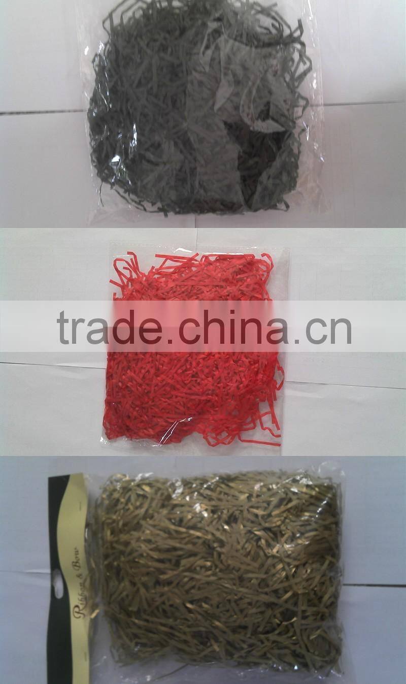 colorful Crinkle paper strips for picnic basket decoration,paper basket stuffers,Christmas confetti for protection fragile goods
