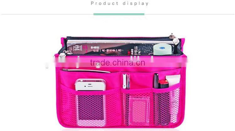 multi-pocket nylon cosmetic bag women toiletry bag