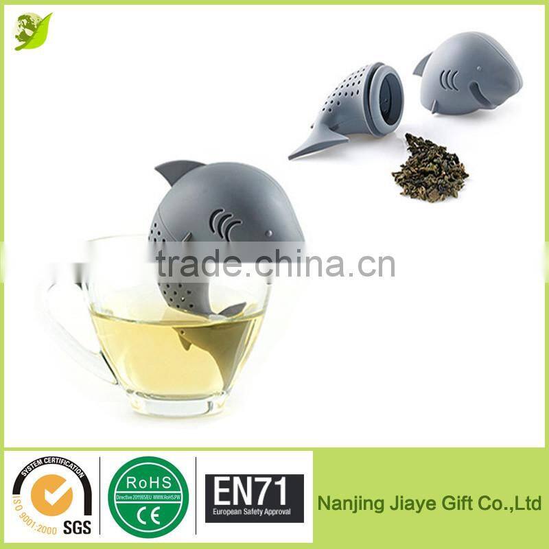 100% FDA Approved Hight Quality Silicone Shark Tea Strainer