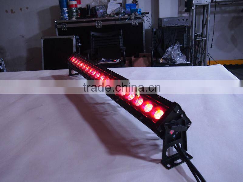 12W*18 uniform color mixing 1 meter waterproofr led bar wall washer for stage outdoor led wall washer led stripe outdoor