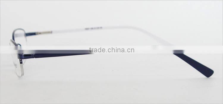 Half-rim metal with spring hinge new trend style latest model spectacle frames