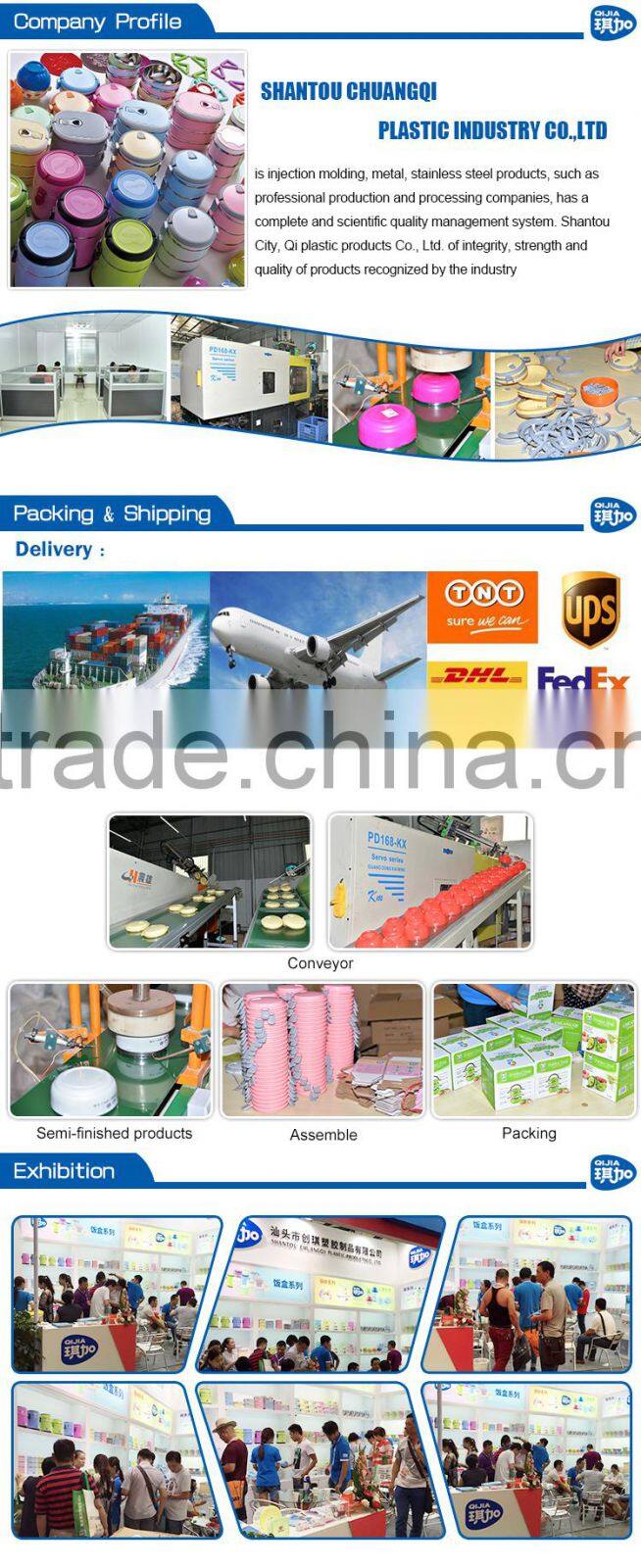 Modern design creativity lunch boxes unique plastic containers