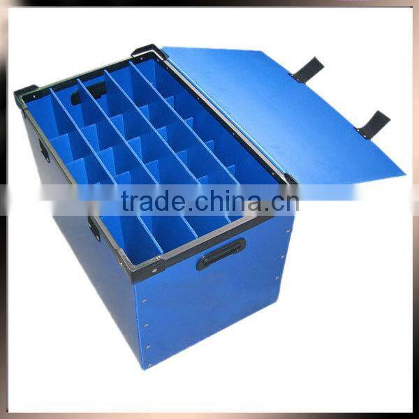 2014 plastic compartment corrugated plastic storage box