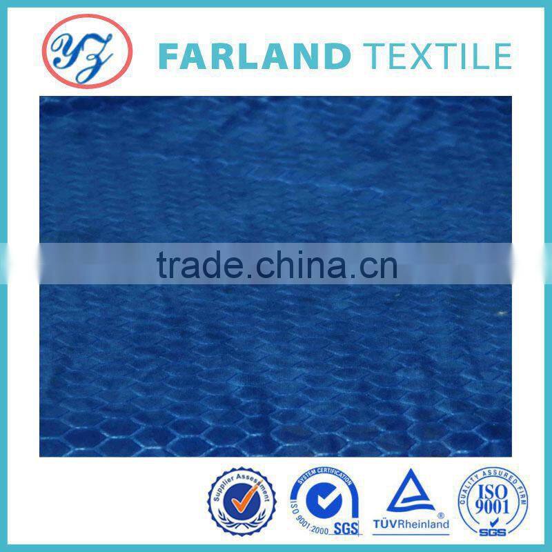 Super soft embossed clinquant velvet fabric