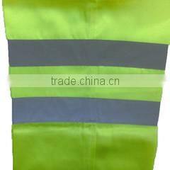 Workwear Hi vis yellow combat trousers with high reflective straps