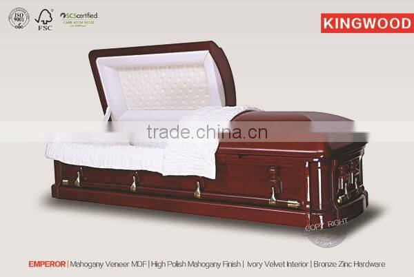 EMPEROR coffin american wood casket wuhu yuanfeng