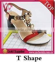Fashion T Shape arcylic Beads Rhinestone Shoe Decorationl Sandals Ornaments for ladies