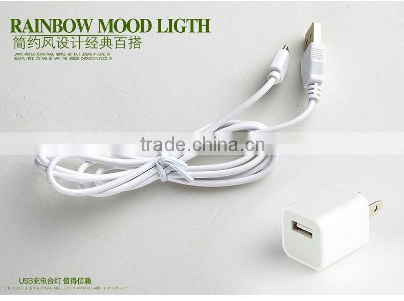 Rechargeable Flexible Night light USB Desk light JK-848 Rechargeable color changing cordless led table lamp