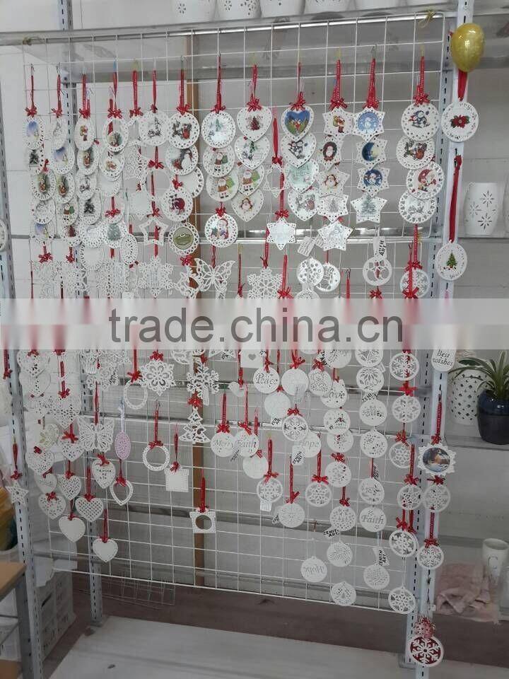 Christmas decor Hollow out ceramic hanging ornament