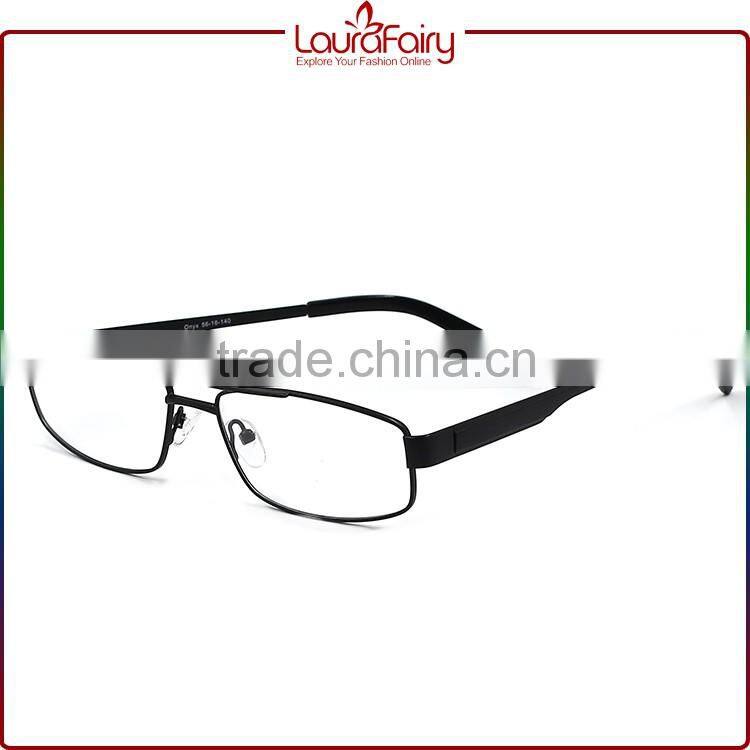 Laura Fairy Black Spring Temple Double Bridge Gentleman Optical Glasses Frame