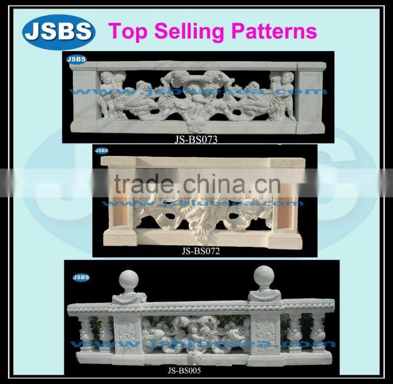 hand carved stone antique baluster