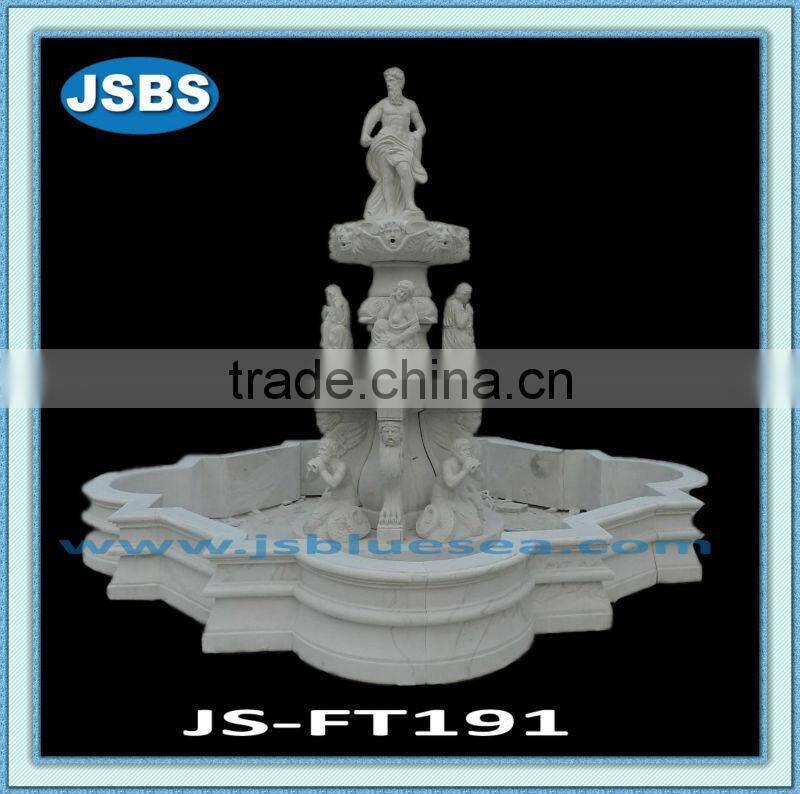 garden decoration white big marble fountain
