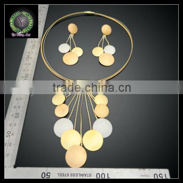 Newest arrived african gold plated jewelry set for woman dress AHK1107