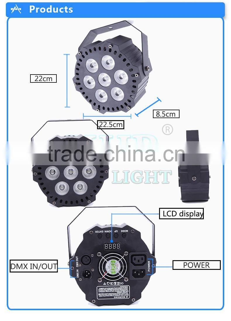 7 pcs LED Par Light,10 RGBW 4in1 Stage Lighting,Concert Strobe Par Light