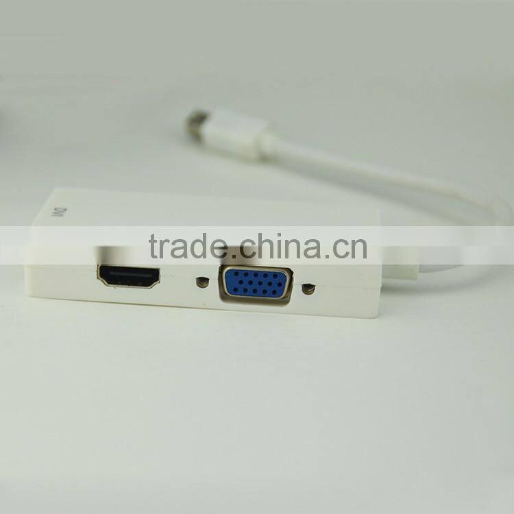 Manufacture price mini dp to hdmi dvi vga adapter cable for computer