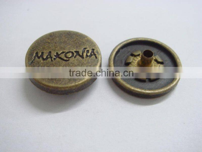 18mm designer spring clothing metal brass press snap button